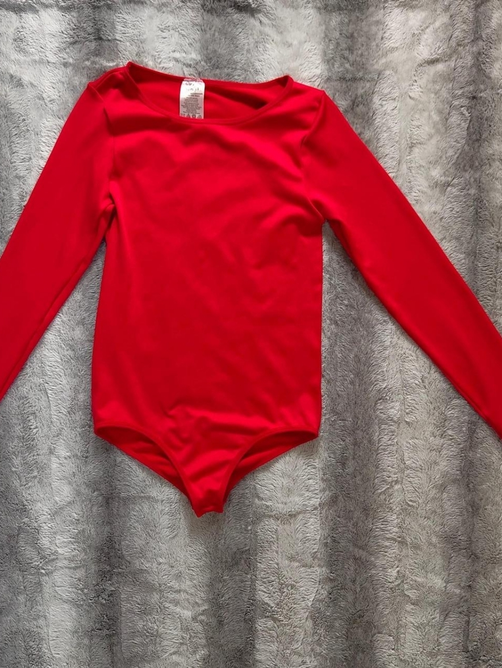Spirit Halloween Red Stretchy Long Sleeve Bodysuit XS